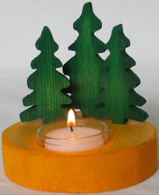 Teelicht mit Tannenbaum
